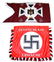 TWO REPRODUCTION WWII THIRD REICH BANNERS