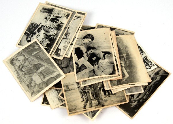 RARE UKRAINIAN HOLOCAUST PRESS PHOTOS: Approximately 40 original Ukraine press photos of the horrors of the German Concentration camps, 3.5 x 5 inches.
