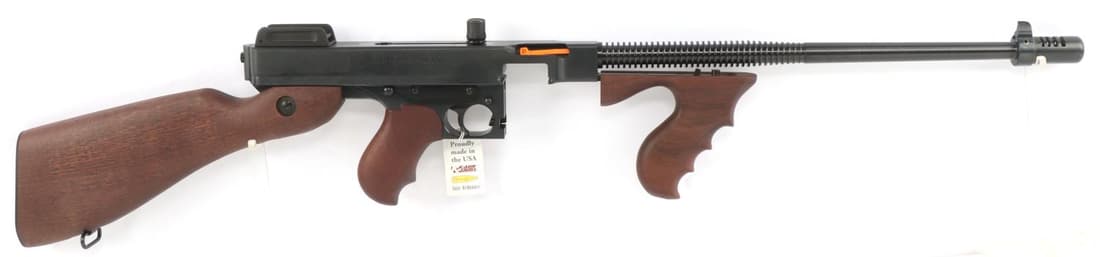 THOMPSON AUTO ORDNANCE CHICAGO TYPEWRITER NIB: T150D Brand new in box. Semi-auto with drum magazine and stick magazine. FFL required for transfer. No international shipping. Know your state's firearm laws prior to bidding. Caliber: .45 Serial #: K