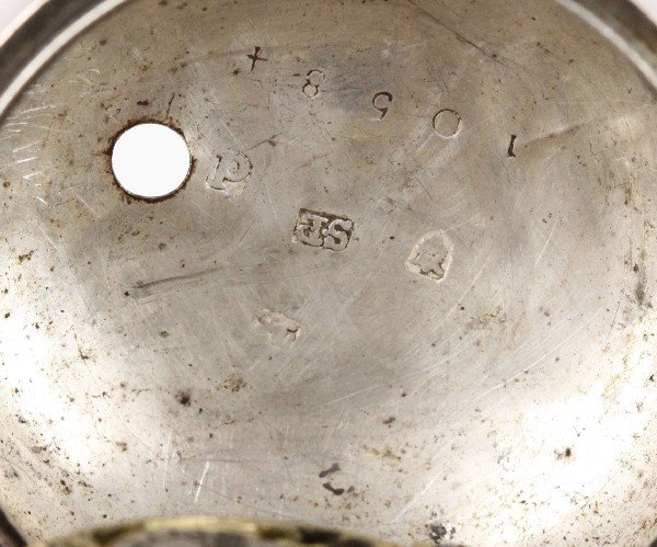 18TH CEN STERLING MARKHAM FUSEE POCKET WATCH - 7