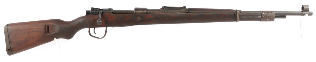 CZECHOSLOVAKIAN VZ-24 BOLT ACTION MAUSER RIFLE: A WWII Czechoslovakian model VZ-24, 7.62mm caliber, Bolt-action mauser rifle. Bolt-action slides and locks properly. Left start of barrel marked "1887, N" and Czechoslovakian maker. Bolt is also marke