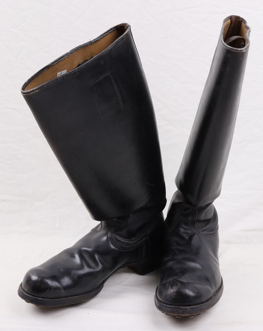 WWII GERMAN THIRD REICH HOB NAIL JACK BOOTS: Very good original condition, size 8 1/2.