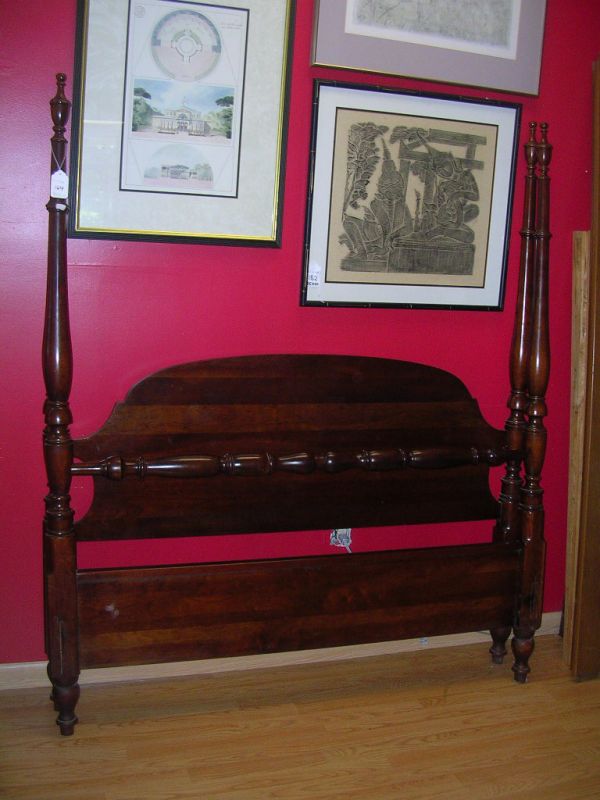 10164: ANTIQUE POSTER BED CHERRY FOUR POSTER FULL SIZE