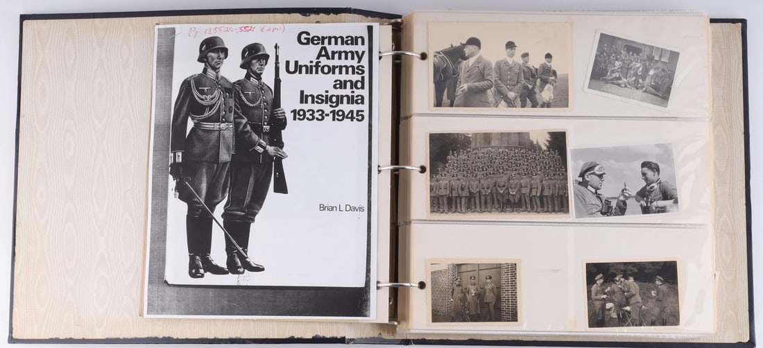 WWII GERMAN 1934-1943 CAVALRY OFFICER PHOTO ALBUM: WWII German Reich photo album from 1934-1943 for a German cavalry officer. Album includes over four-hundred (400+) photos during the officer's career up until his capture in Tunisia. Album includes bi