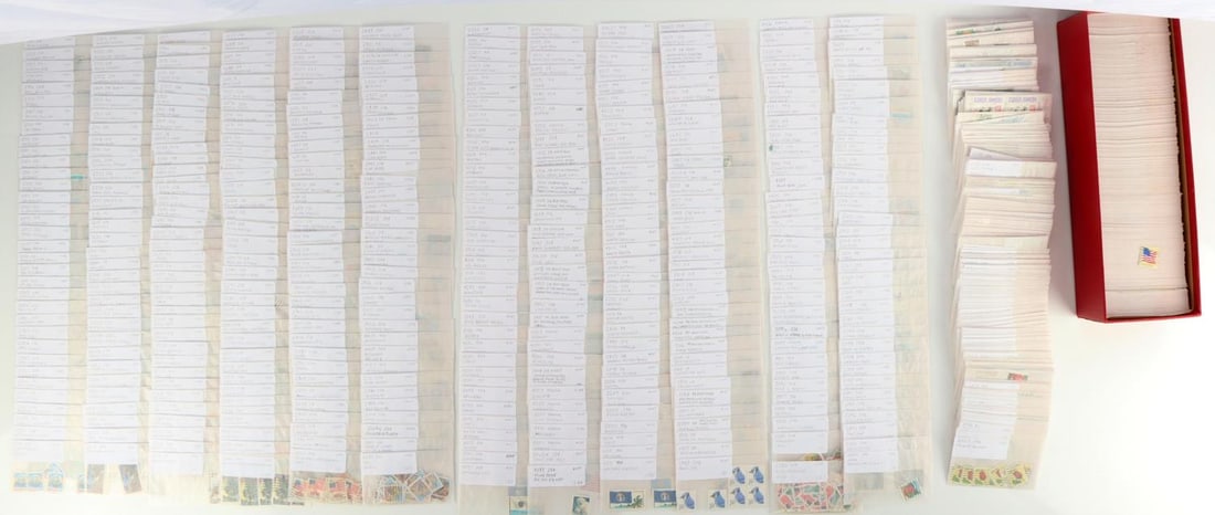 1000'S OF MINT & CANCELLED U.S. STAMP LOT: All are Scott's identified, in one box all are cancelled, in the second about half are mint full gum, non hinged, all painstakingly catalogued, $1000's in Scott's value.