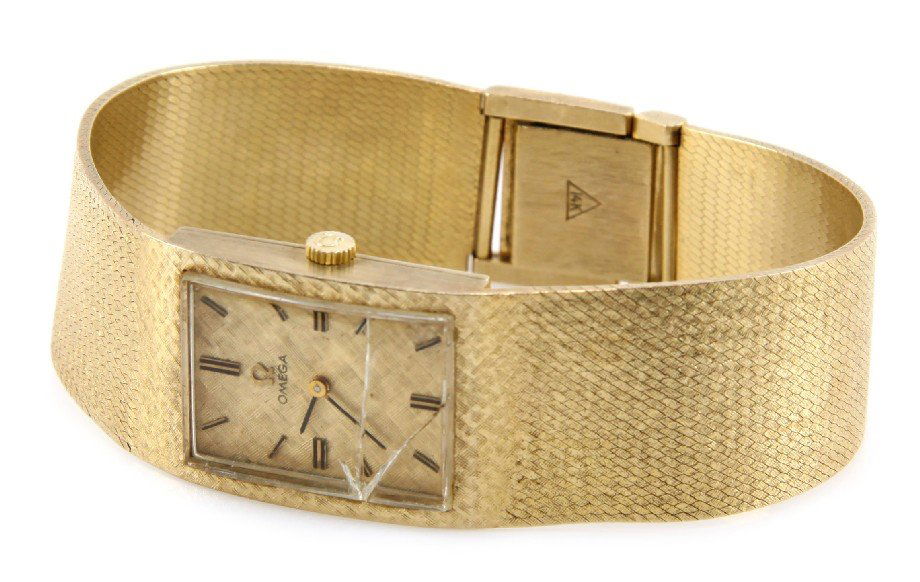 2368: MENS VINTAGE 14K GOLD OMEGA WRIST WATCH - Aug 05, 2012