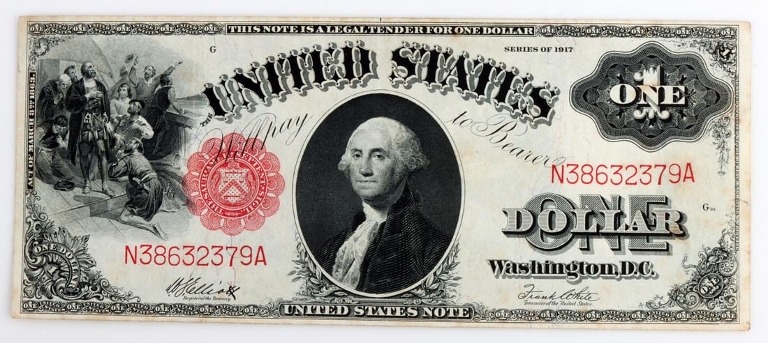 LARGE SIZE RED SEAL BANKNOTE UNCIRCULATED: Free of pinholes and detractions, well margined, some dark visible upon close examination. Elliot White.