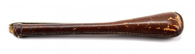 ANTIQUE BROWN LEATHER BILLY CLUB : Lot 3348