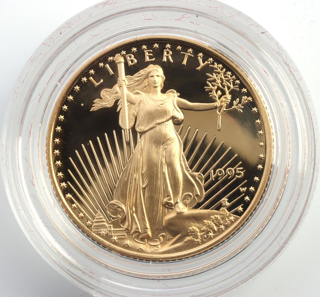 1995 PROOF 1/4 OZT AMERICAN EAGLE $10 COIN: Beautiful proof coin, electronically tested This lot has a reserve.