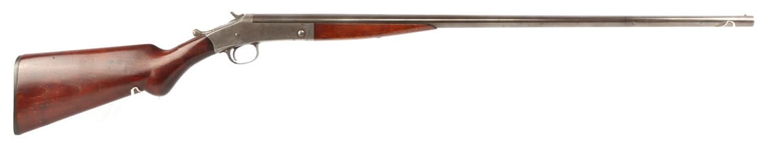 H & R ARMS MODEL 1900 28 GAUGE SINGLE SHOT SHOTGUN: A Harrington & Richardson Arms Model 1900, 28 gauge, single shot shotgun. Left side of the receiver features the manufacturer and two patent dates: February 20 & 27 1900, and May 14, 1901. Matching se
