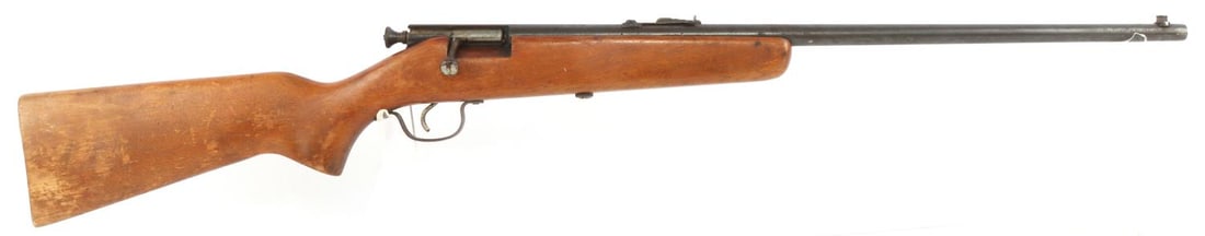 J. STEVENS SPRINGFIELD MODEL 15 .22 CAL RIFLE: A J. Stevens Springfield Model 15, single shot, .22 caliber, bolt-action rifle. Barrel is marked, " Springfield, J. Stevens Arms Company, Chicopee Falls, Mass. USA., 22 short long or long rifle" and "
