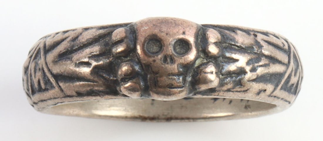 WWII GERMAN THIRD REICH SS HIMMLER HONOR RING: H. Hinsch engraved and dated 09.10.38. Size 7.5. Very good condition. Unauthenticated, sold as is.