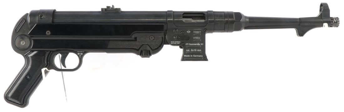 AMERICAN TACTICAL GSG MP40 9MM SEMI AUTO RIFLE: Bore is bright and clear with good rifling. Mechanically very good, functions without issue. Good overall condition throughout. No magazine present. FFL required for transfer. No international shippin