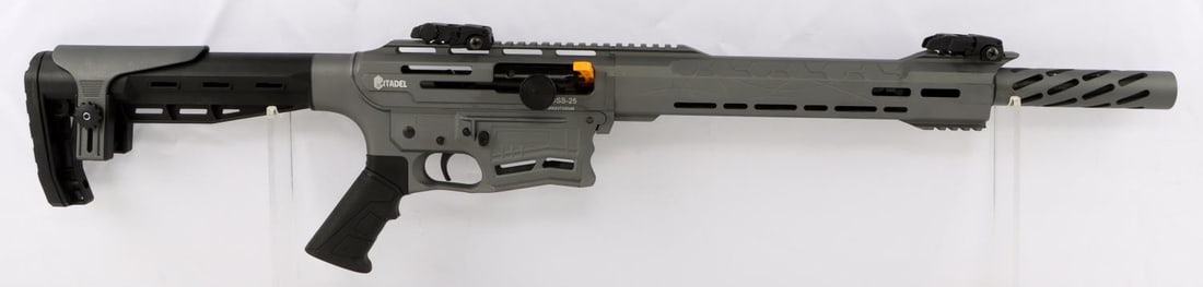 CITADEL BOSS 25 12 GA SEMI AUTOMATIC SHOTGUN NIB: New in box model # CBOSS2512-TG. Includes owner's manual, two magazines, extra chokes, and extra muzzle. FFL required for transfer. No international shipping. Know your state laws before bidding. Cali