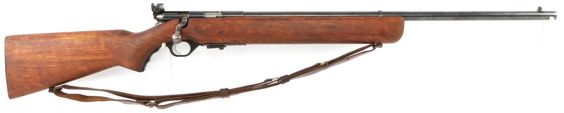 US PROPERTY MOSSBERG MODEL 44 .22LR BOLT RIFLE: U.S. Property Mossberg, Model 44 US, .22LR, bolt-action rifle. Includes on magazine. Top of the barrel is marked, "O.F. MOSSBERG & SONS, INC.", "NEW HAVEN, CONN USA", "44 US .22LR", and "US PROPERTY".