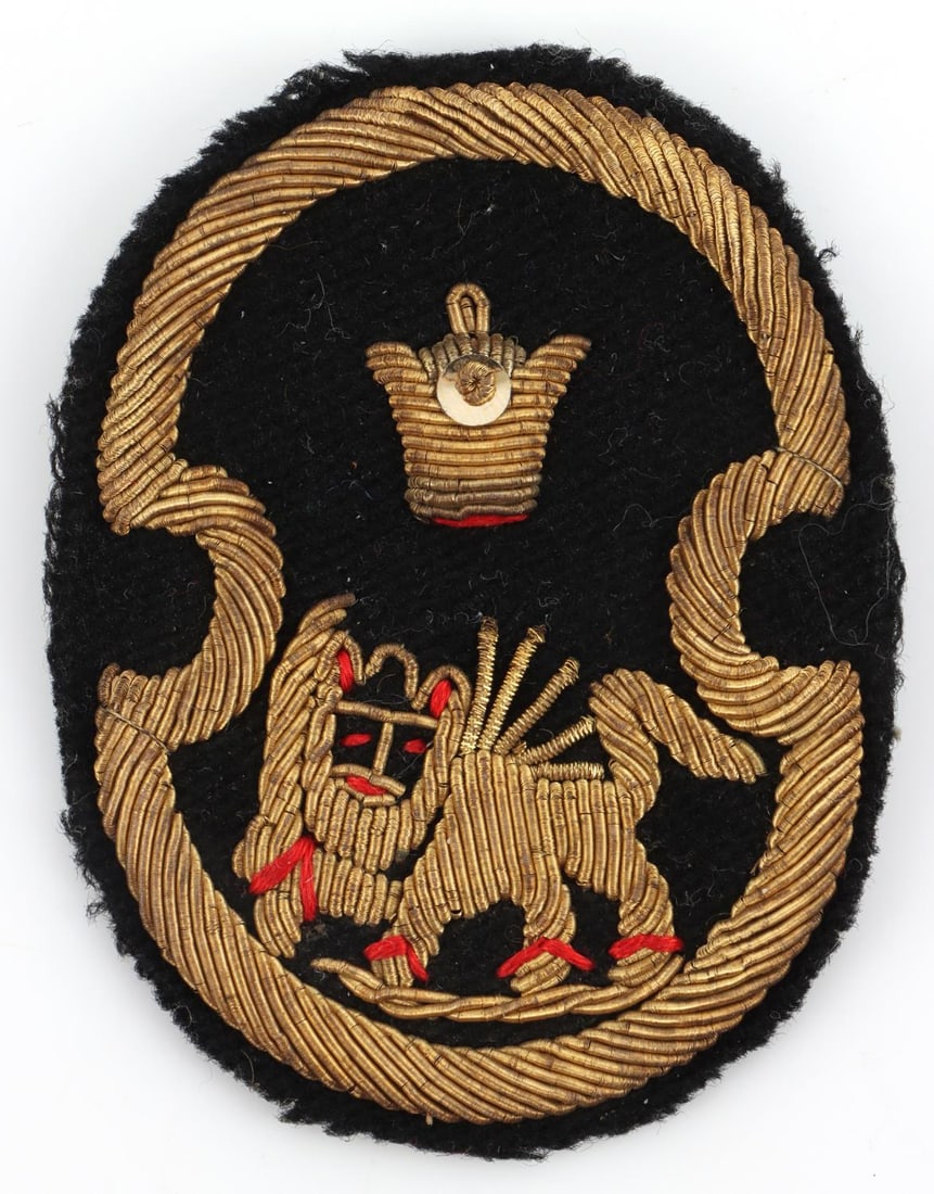 WWII US ARMY MILITARY MISSION TO IRAN PATCH: In-country made. In good condition, with all bullion present. Measures 2 7/8 X 2 1/4 inches.