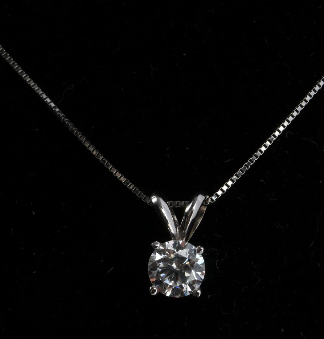 1/4 Carat Natural Diamond Solitaire Pendant In 14k White Or Yellow Gold – G/H Color 13 thumbnail image