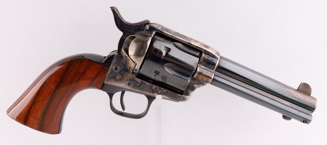 UBERTI 1873 CATTLEMAN .45 COLT SA REVOLVER: Bore is bright and clear with good rifling. Mechanically very good, functions without issue. Very good finish on exterior and wood grips. FFL required for transfer. No international shipping. Know you