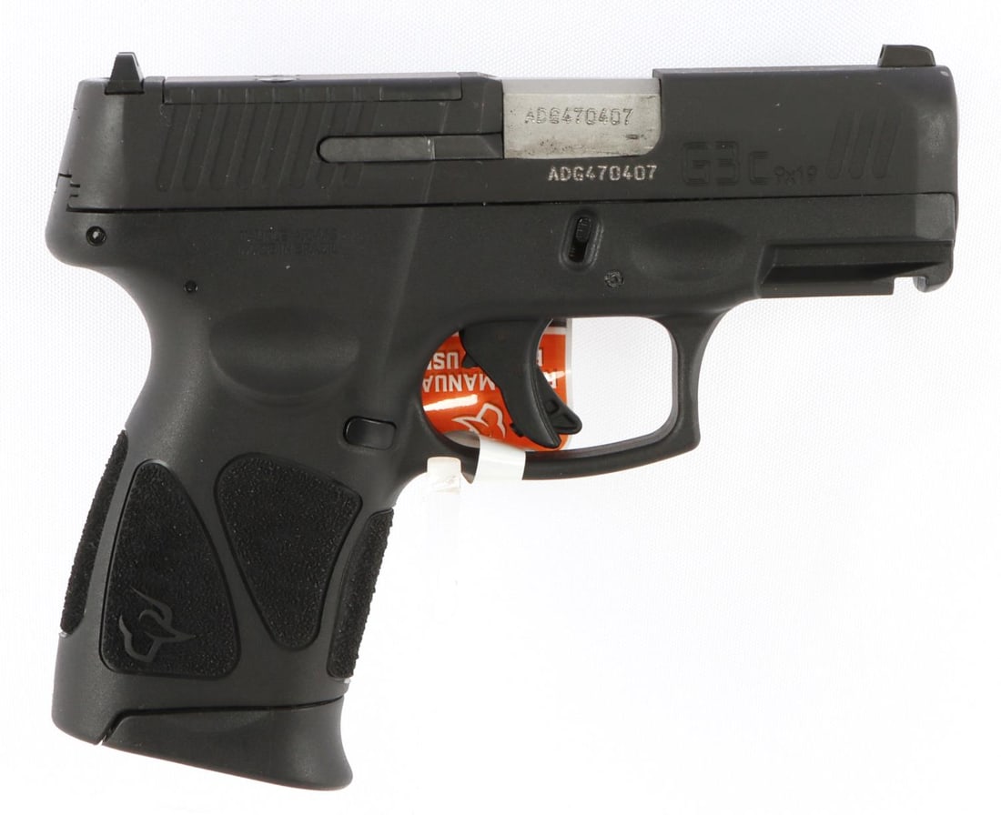 TAURUS G3C COMPACT 9MM SEMI AUTOMATIC PISTOL NIB: New in box model 1-G3CP931-2x12. UPC:725327634317. Includes two magazines, a lock, extra rails, and an owner's manual. FFL required for transfer. No international shipping. Know your state laws before