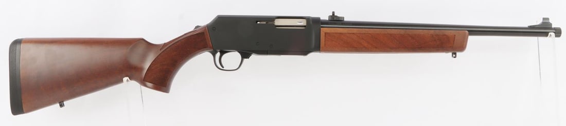 HENRY ARMS HOMESTEADER 9MM SEMI AUTO RIFLE: Brand new in box with threaded barrel. Compatible with Sig and S&W magazines. FFL required for transfer. No international shipping. Know your state's firearm laws prior to bidding. Caliber: 9mm Luger 