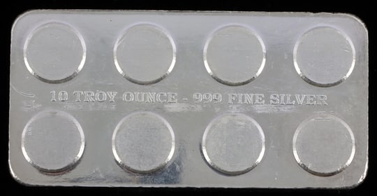 10 OZ .999 FINE SILVER INGOT STACKING BULLION BAR