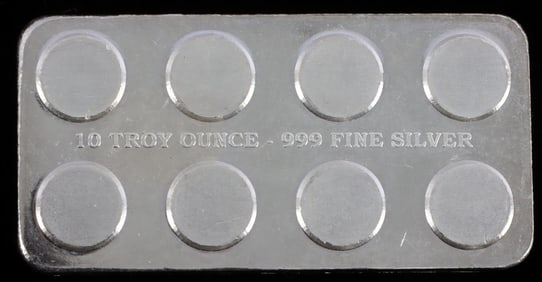 10 OZ .999 FINE SILVER INGOT STACKING BULLION BAR