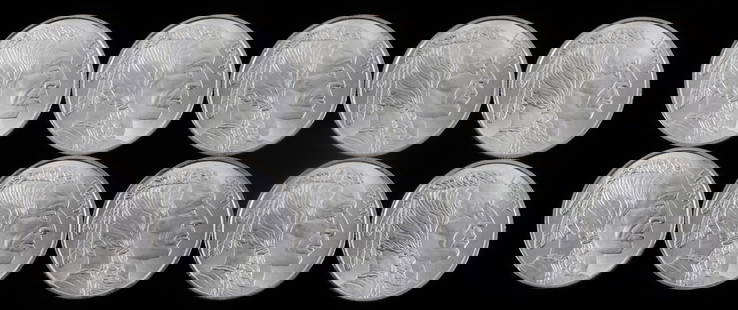 LOT OF 10 BUFFALO 1 OZ SILVER BULLION ROUNDS: Total of 10 troy ounces of electronically tested 1 oz .999 silver rounds. Guaranteed.