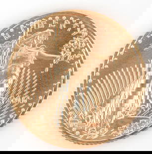 1/10TH AMERICAN GOLD EAGLE GOLD COIN: Brilliant uncirculated, electronically tested purchased through refiner. THIS LOT HAS A RESERVE