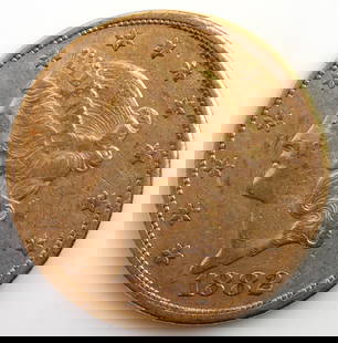 1882 S TWENTY DOLLAR LIBERTY HEAD GOLD COIN: VG details from circulation. Some bag marks in the field. Partial detail loss on hair. Minor wear on Liberty. 90% fineness. THIS LOT HAS A RESERVE
