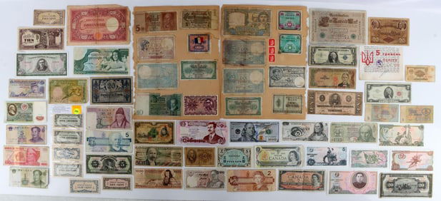 100 PIECES OF WORLD U.S. CSA BANKNOTE LOT