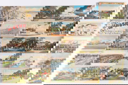 VINTAGE JACKSONVILLE FL POSTCARD LOT OF 21