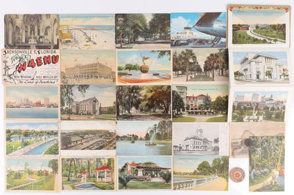 VINTAGE JACKSONVILLE FL POSTCARD LOT OF 21