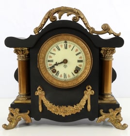 ANSONIA VICTORIAN STYLE MANTEL WIND UP CLOCK