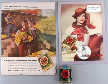 TOBACCO LUCKY STRIKE ADVERTISING LOT OF 3