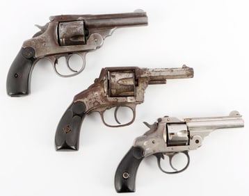 3 EARLY 20TH CENTURY REVOLVERS H&R HOPKINS & ALLEN