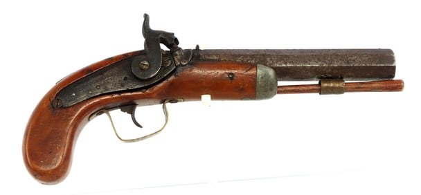 ANTIQUE T NEAVES & SONS OHIO FLINTLOCK PISTOL