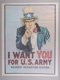 VIETNAM ERA US ARMY UNCLE SAME RECRUITMENT POSTER