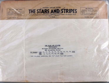 WWII THE STARS AND STRIPES NEWSPAPER LOT OF 16