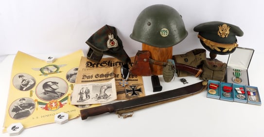 WWII TO VIETNAM MILITARY COLLECTABLES LOT