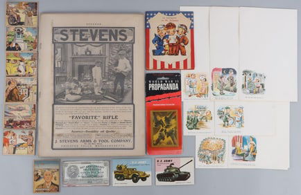 LOT OF WWII TOPPS CARDS STANTIONARY J STEVENS ADD