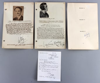 FASCIST SIR OSWALD MOSELY SIGNED LETTER & OTHERS