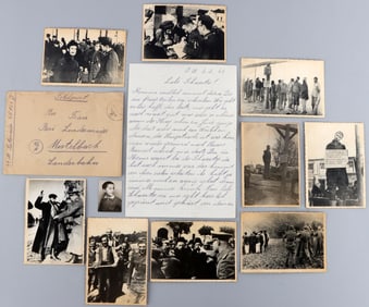 SS GERMAN SOLDIER LETTER & ATROCITY PHOTOGRAPHS