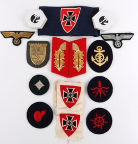 3 WWII GERMAN REICH RKB VETERANS INSIGNIA & MORE