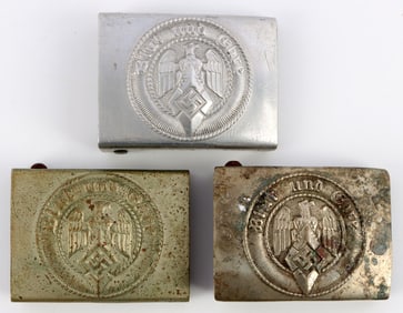 LOT 3 WWII GERMAN REICH HITLER YOUTH BELT BUCKLES