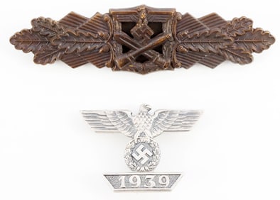 WWII GERMAN IRON CROSS & COMBAT SPANGE