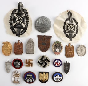 WWII GERMAN REICH TINNIE INSIGNIA & BADGE LOT