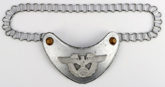 WWII GERMAN THIRD REICH POLICE GORGET