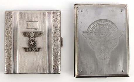 WWII GERMAN REICH NSDAP & HJ CIGARETTE CASES