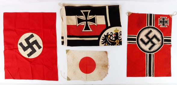 LOT 4 WWI & WWII GERMAN REICH & IMPERIAL WAR FLAGS