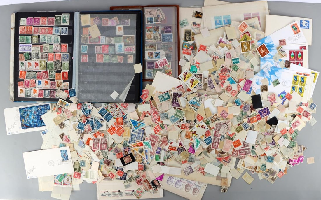 1000'S OF UNSEARCHED WORLD STAMP COLLECTION: Truly unsearched, MNH, cancelled, and raw stamps, many have Scott's, could be some treasures. 0